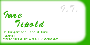 imre tipold business card